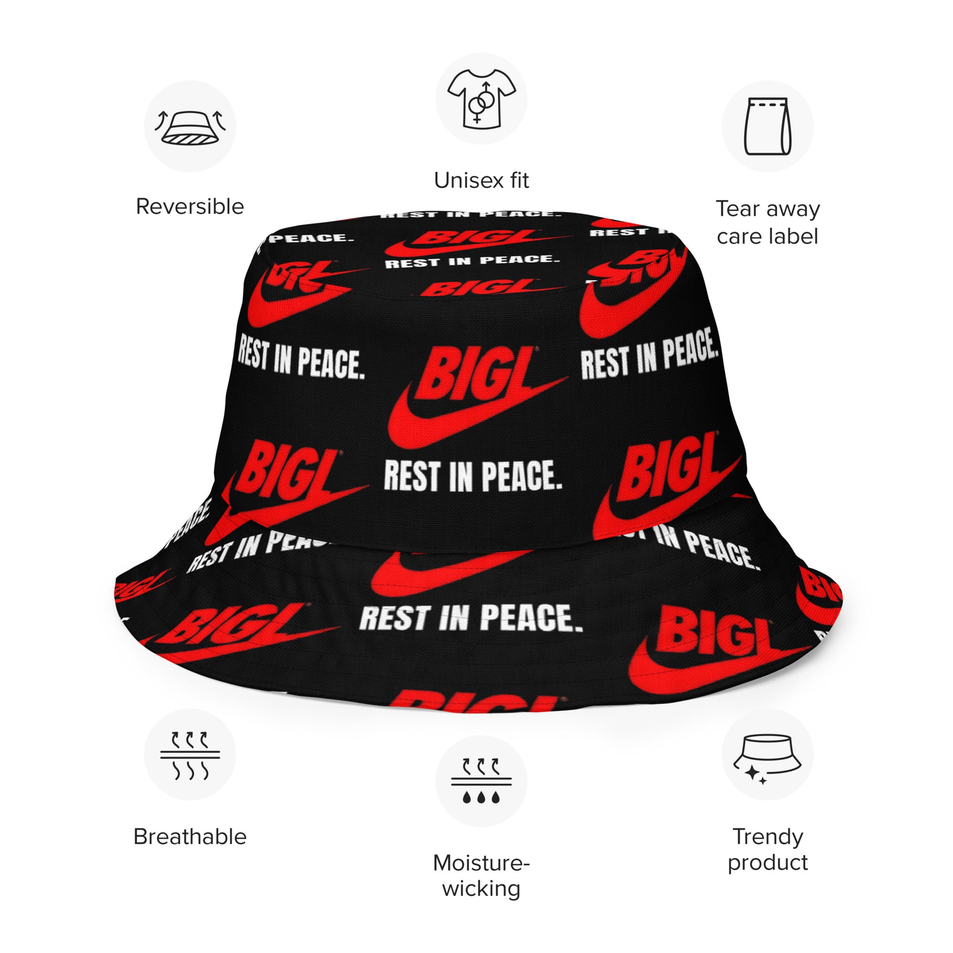 Big L RIP Reversible Bucket Hat - Another Bodega