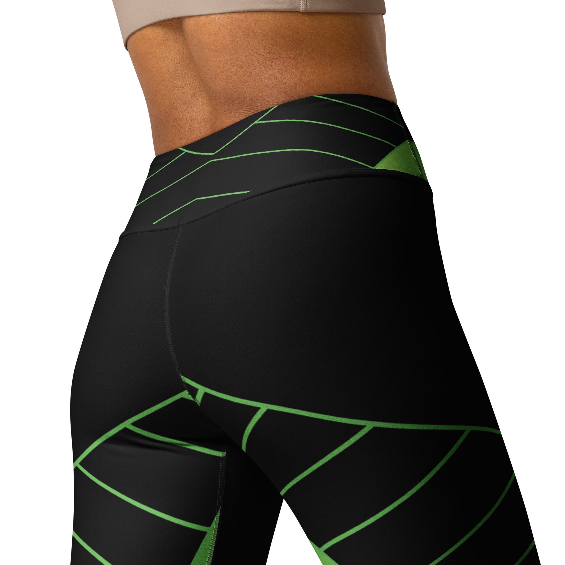 Laser Green Yoga Leggings - Another Bodega
