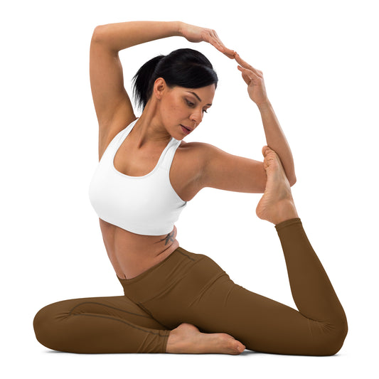Chocolate Brown Yoga Leggings - Another Bodega