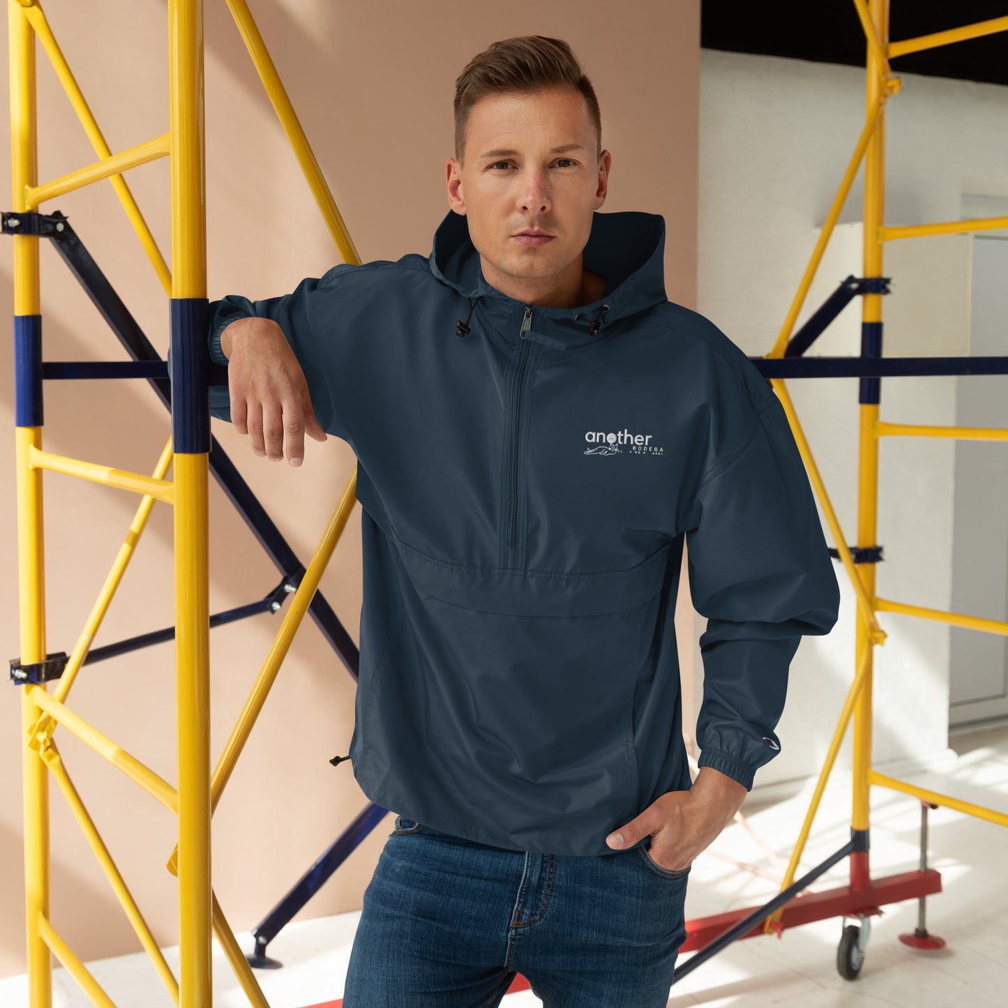 Another Bodega Embroidered Champion Packable Jacket - Another Bodega