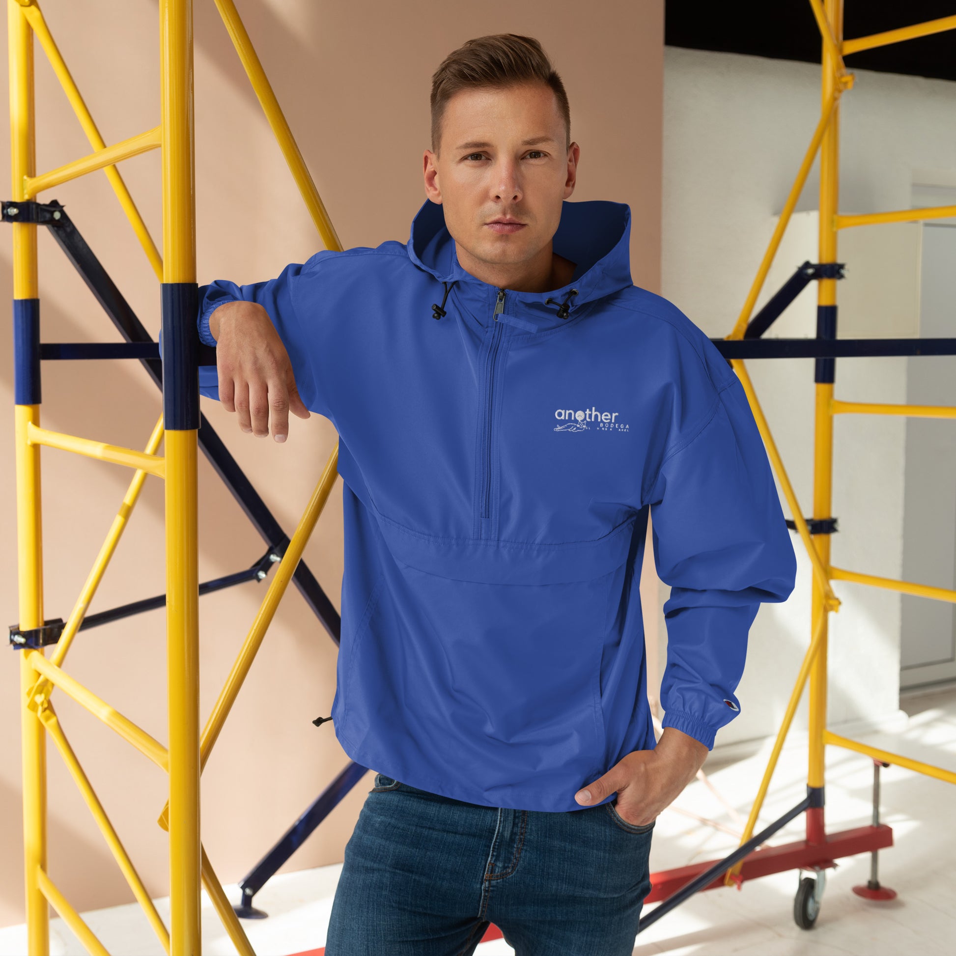 Another Bodega Embroidered Champion Packable Jacket - Another Bodega