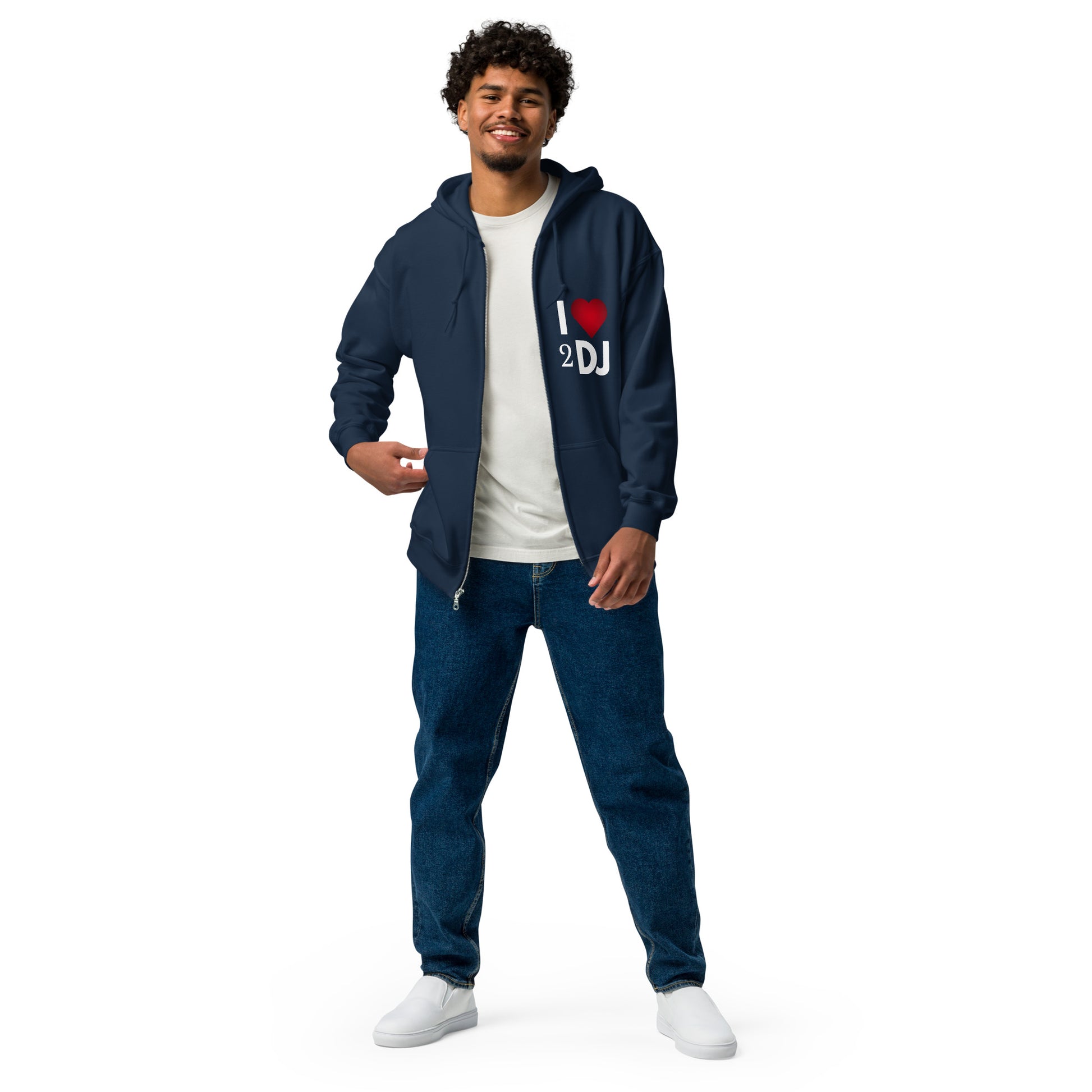 I Love 2 DJ heavy blend zip hoodie - Another Bodega