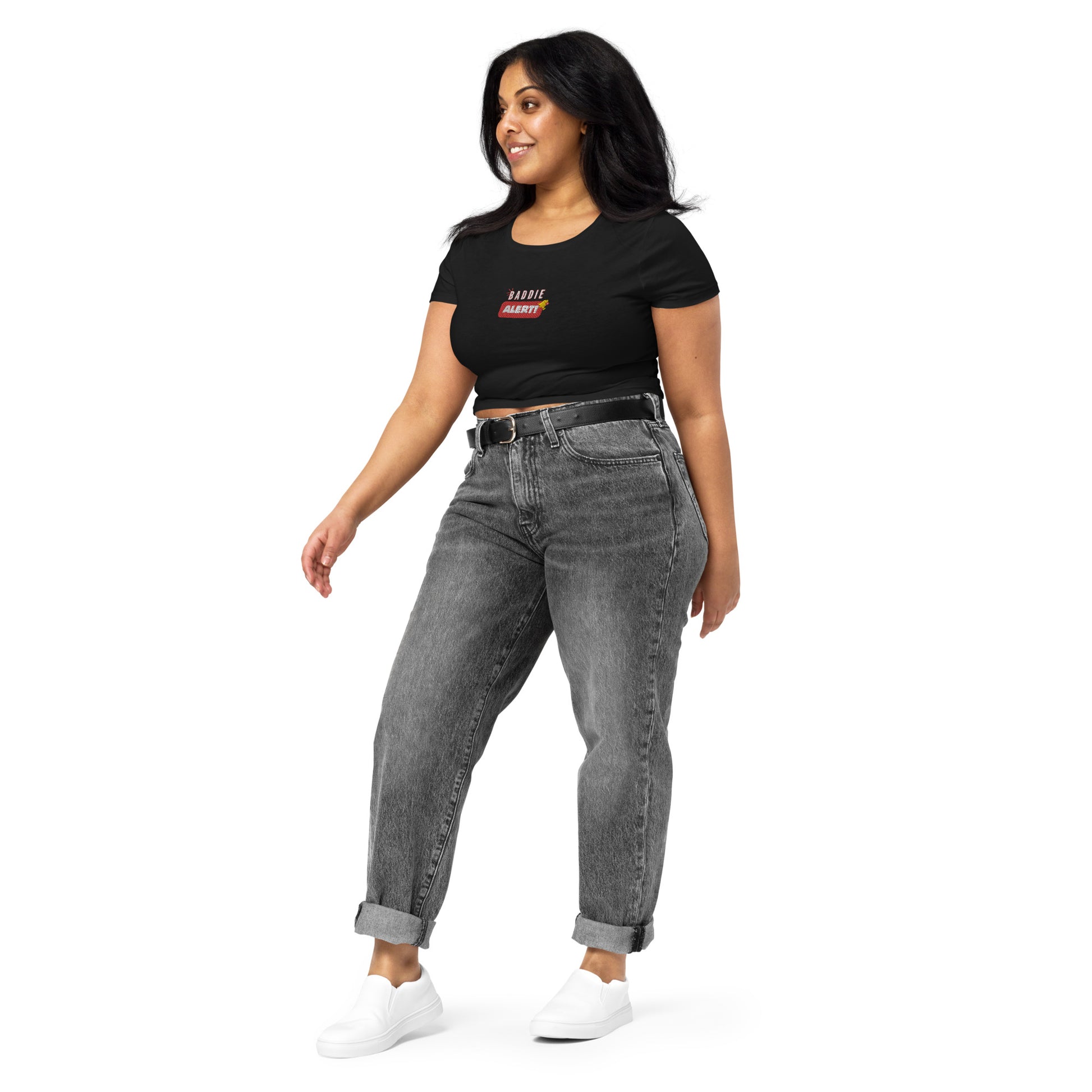 Baddie Alert Women’s Crop Tee - Another Bodega