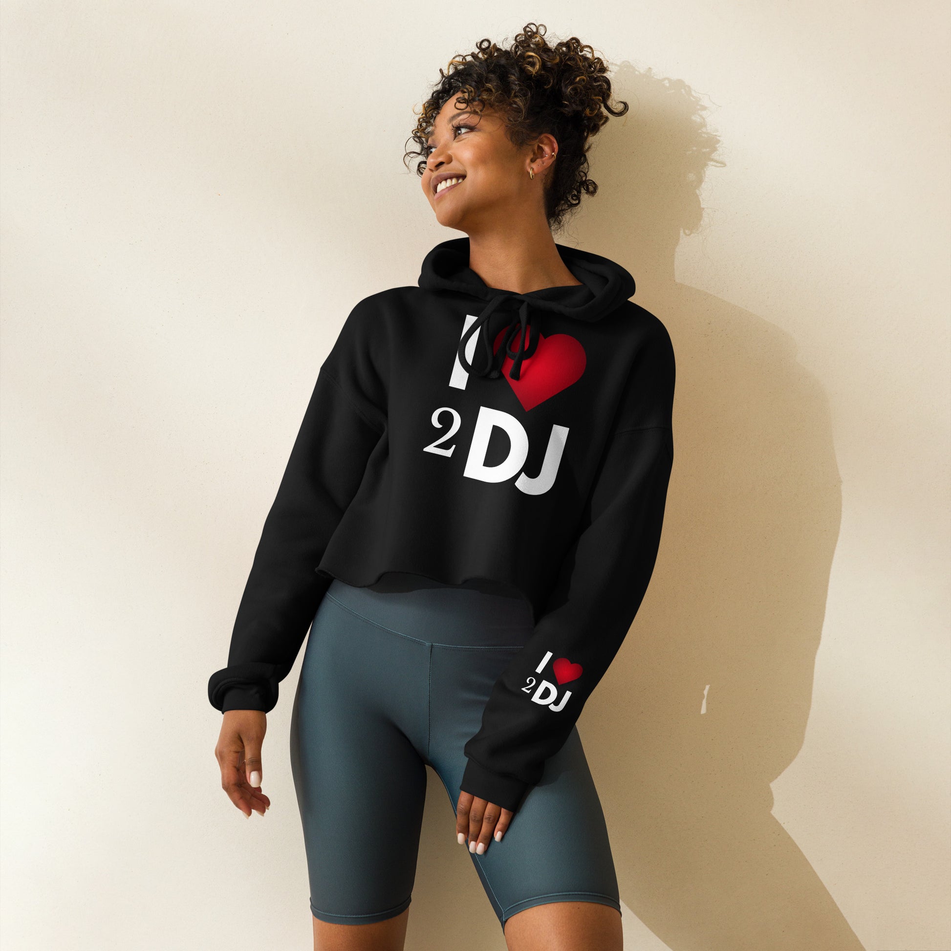 I Love 2 DJ Crop Hoodie - Another Bodega