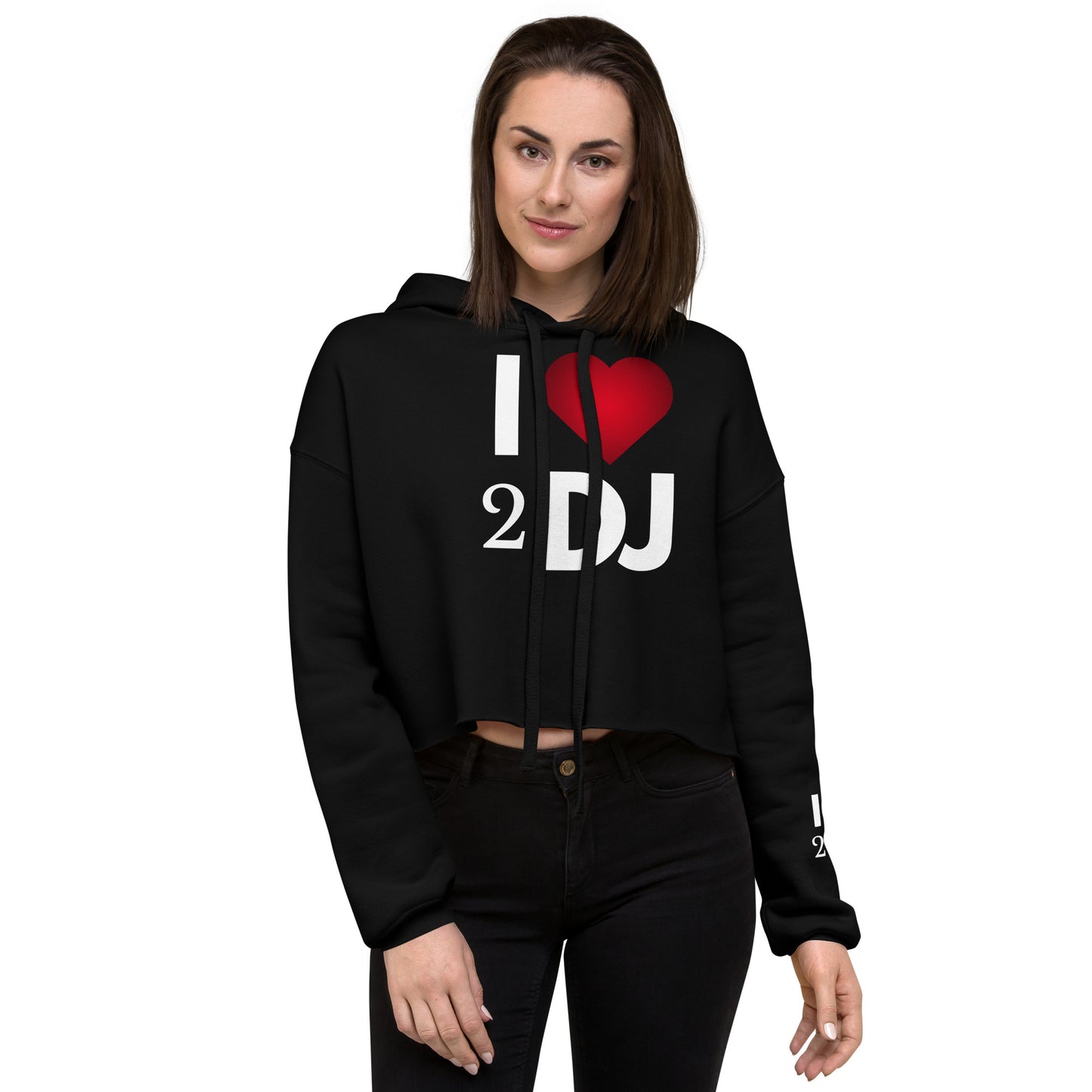 I Love 2 DJ Crop Hoodie - Another Bodega