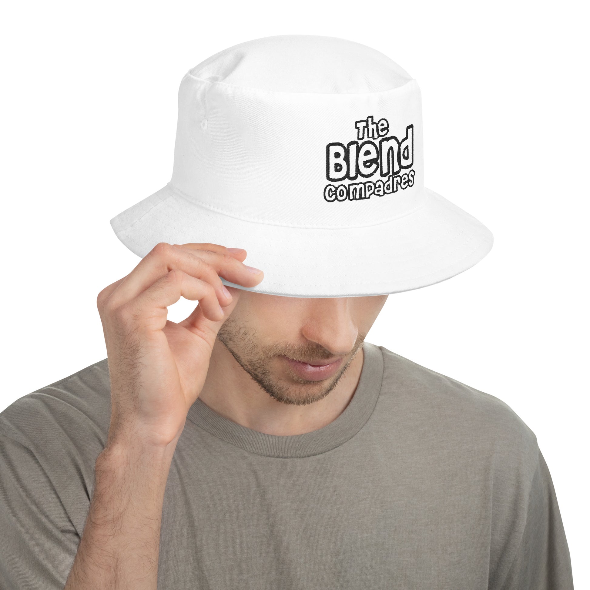 The Blend Compadres White Bucket Hat - Another Bodega