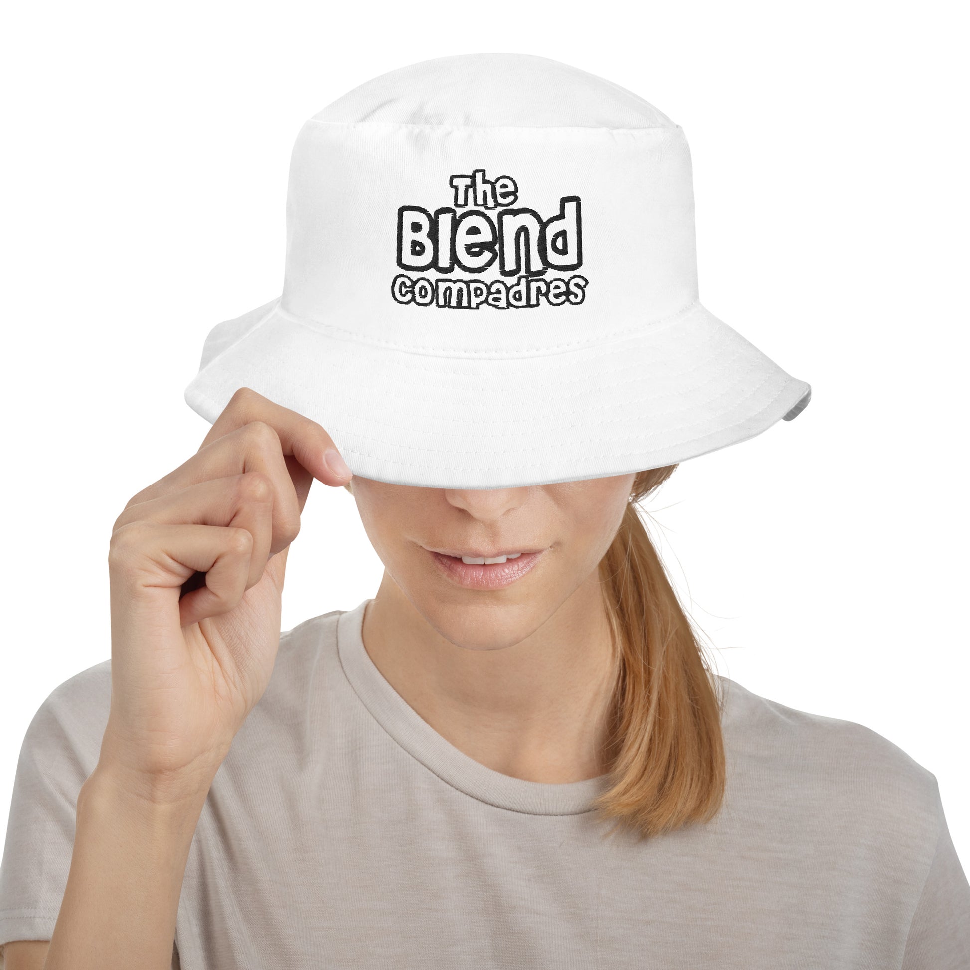 The Blend Compadres White Bucket Hat - Another Bodega