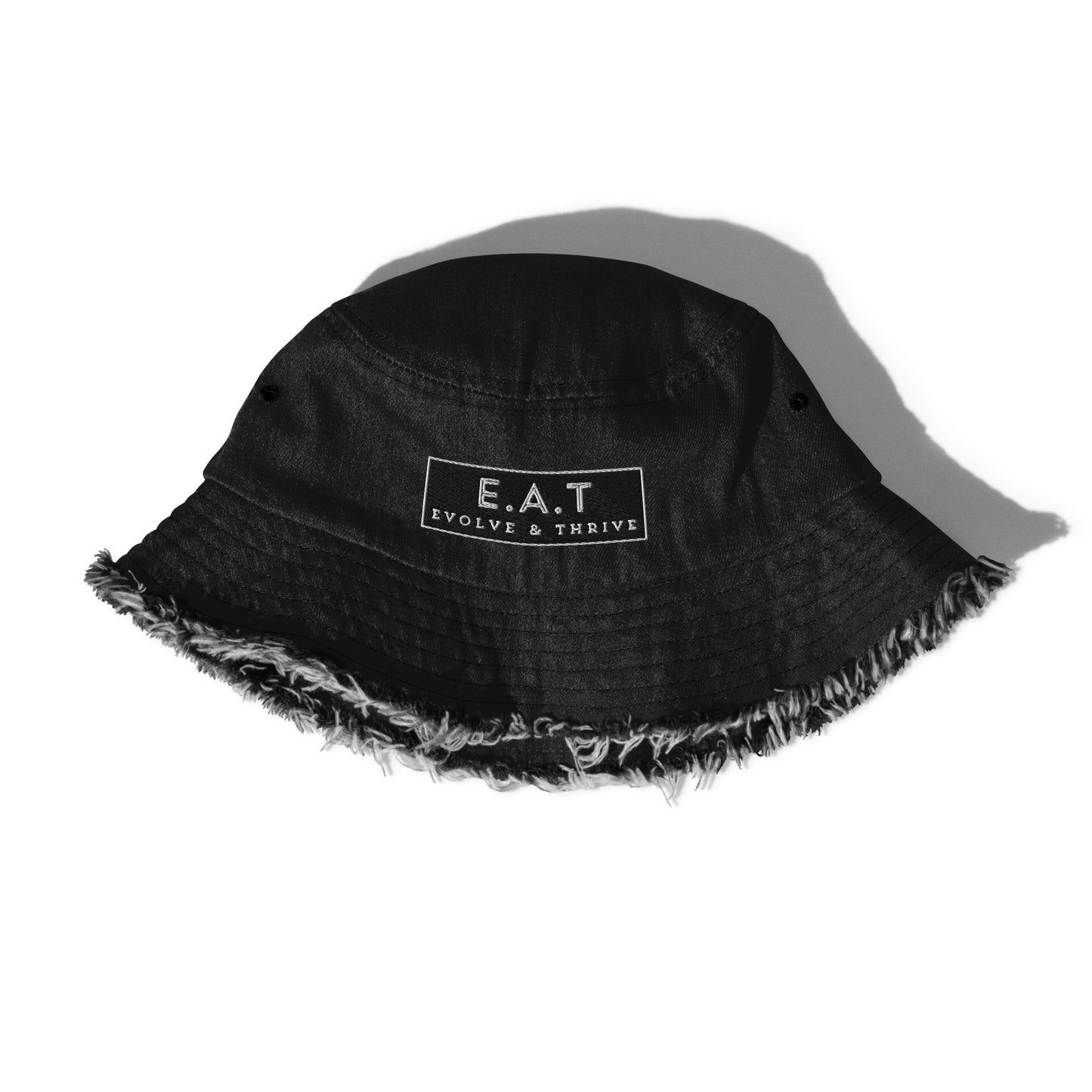 E.A.T Distressed Denim Bucket Hat