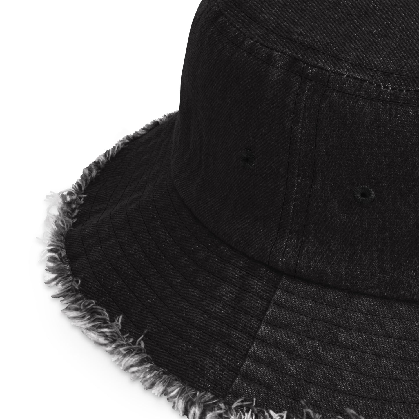 E.A.T Distressed Denim Bucket Hat