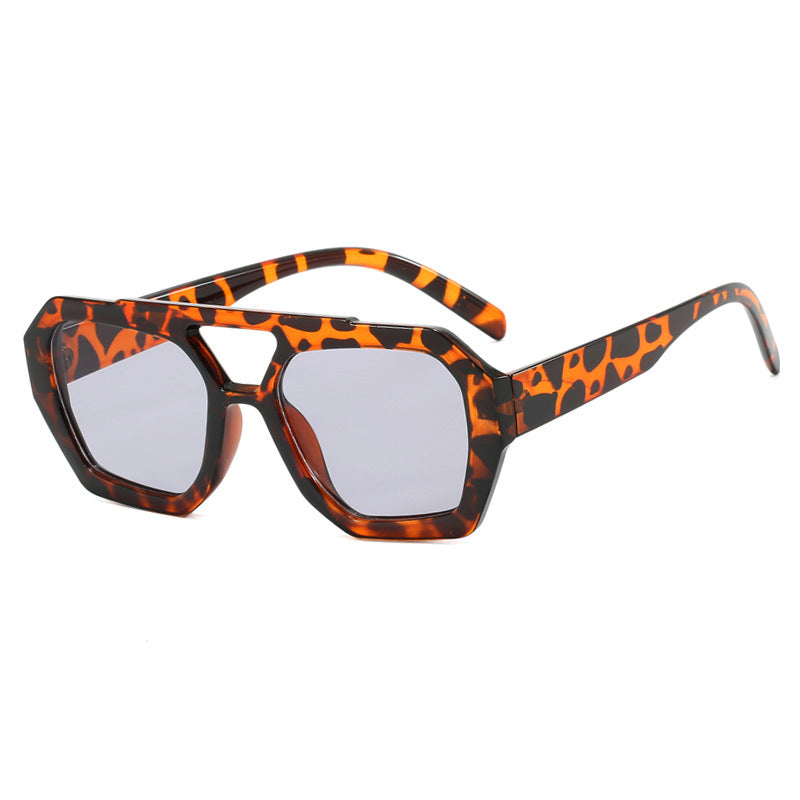 You Hollywood - Big Frame Leopard Sunglasses