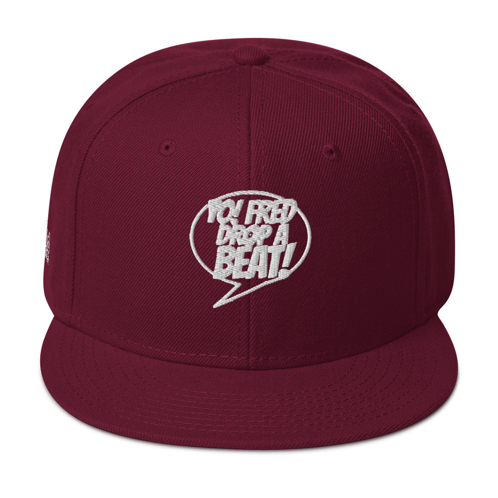 Yo! Fred Drop A Beat Snapback Hat Embroidery